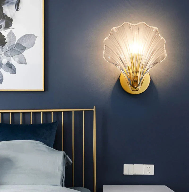 Shell Glass Wall Light
