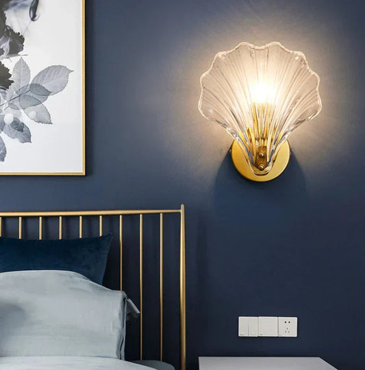 Shell Glass Wall Light