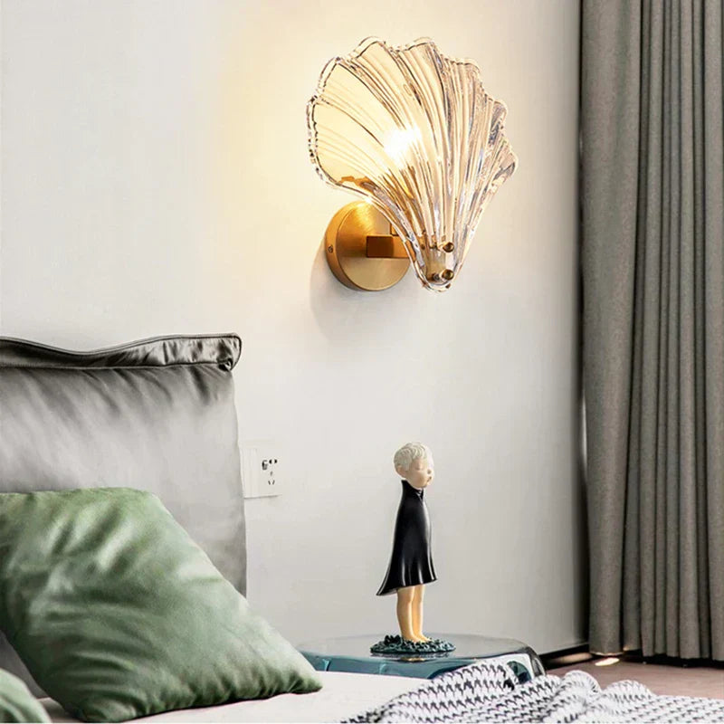 Shell Glass Wall Light
