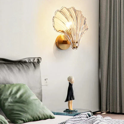 Shell Glass Wall Light