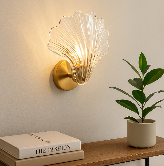 Shell Glass Wall Light