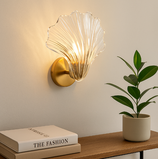 Shell Glass Wall Light